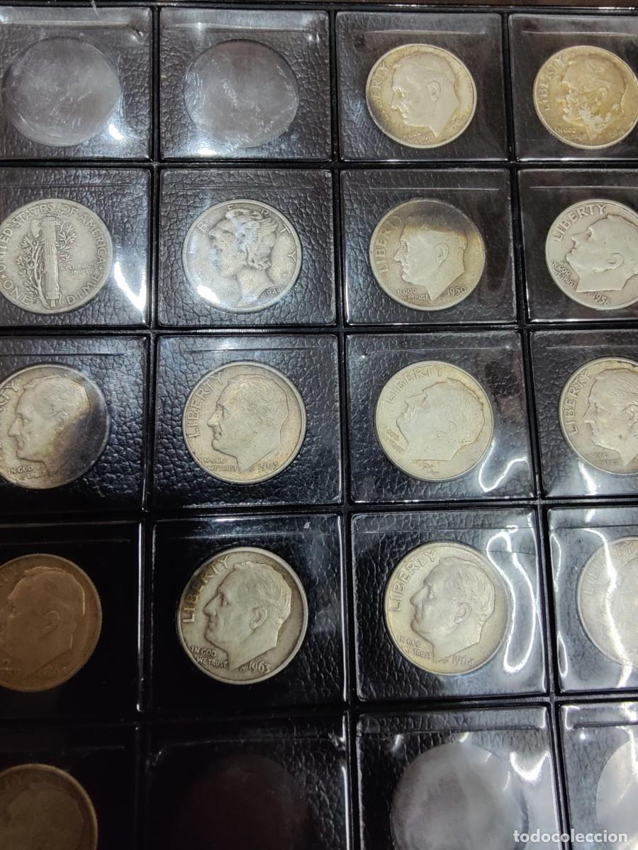 Monedas antiguas de Am&eacute;rica: Lote de conjunto de 35 monedas de 10 centavos - Foto 9