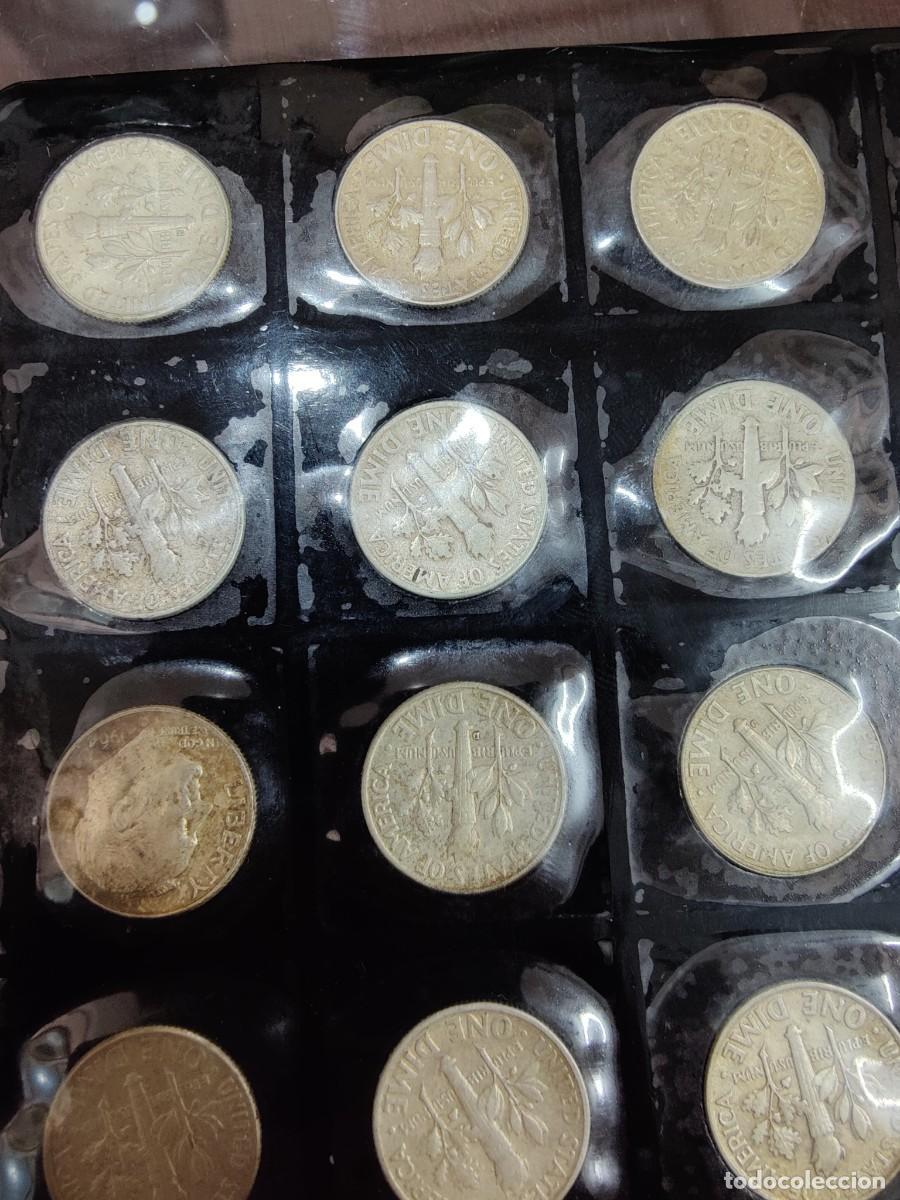 Monedas antiguas de Am&eacute;rica: Lote de conjunto de 35 monedas de 10 centavos - Foto 10