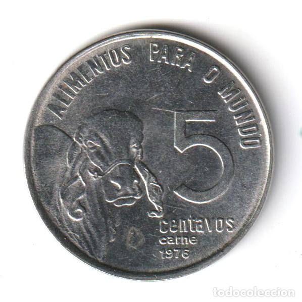 Monedas antiguas de Am&eacute;rica: Brasil moneda de 5 centavos 1976 - Foto 1