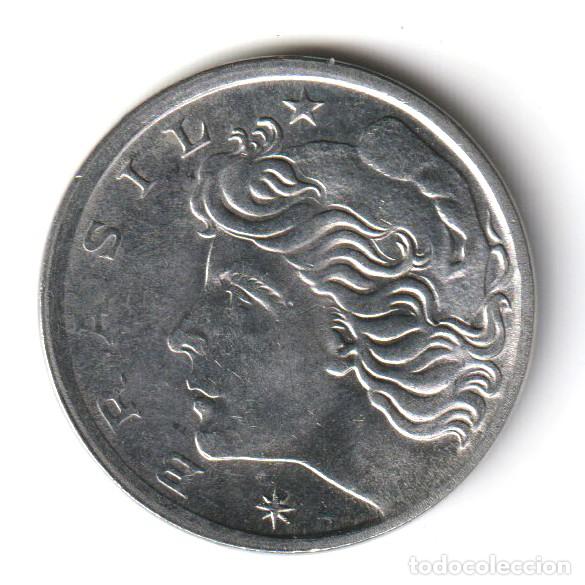 Monedas antiguas de Am&eacute;rica: Brasil moneda de 5 centavos 1976 - Foto 2