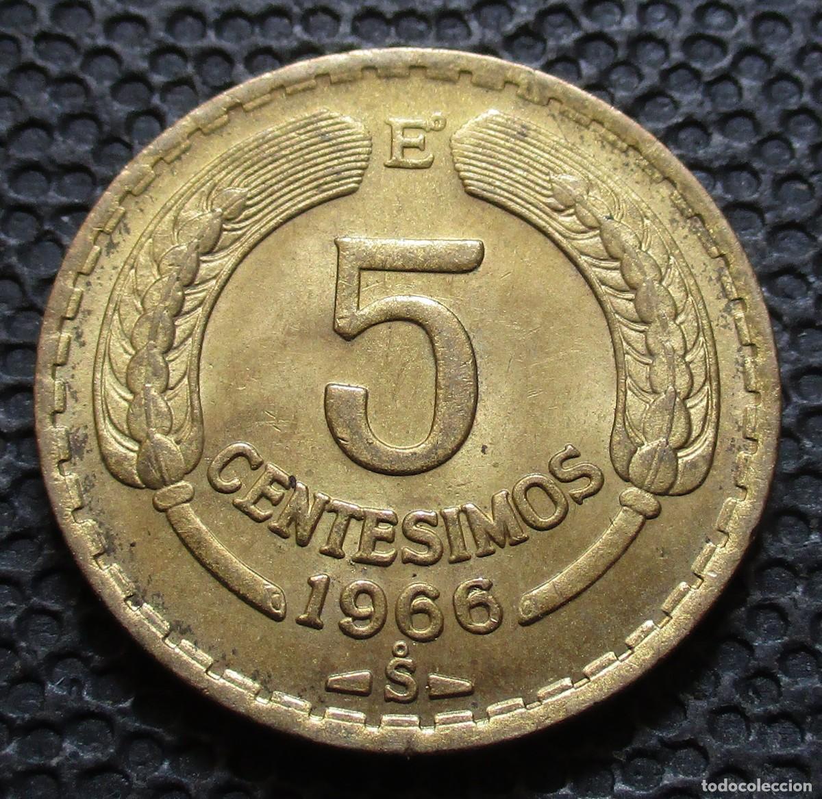 Monedas antiguas de Am&eacute;rica: CHILE 5 CENTESIMOS 1966 -SIN CIRCULAR- MI-29 - Foto 2