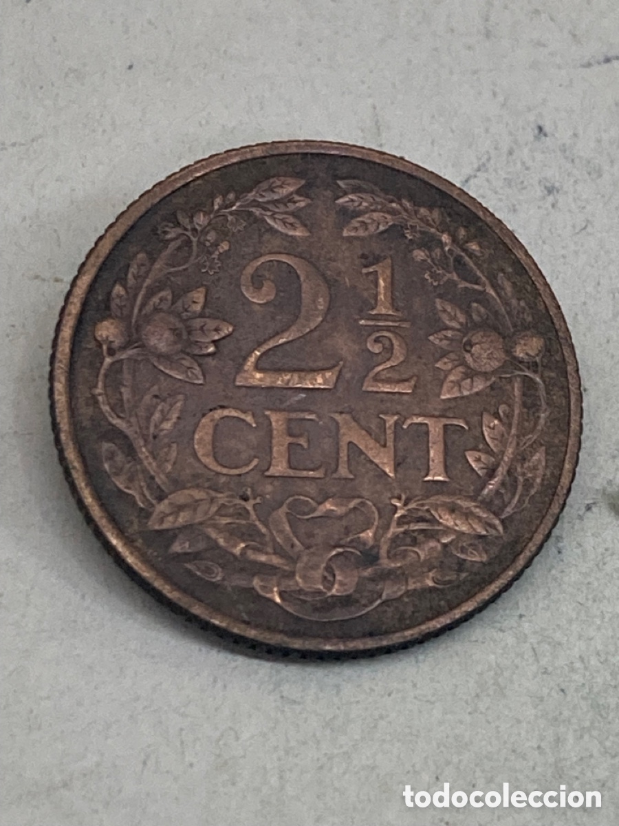 Monedas antiguas de Am&eacute;rica: Moneda 2 1/2 Cent Nederland X5 - Foto 2