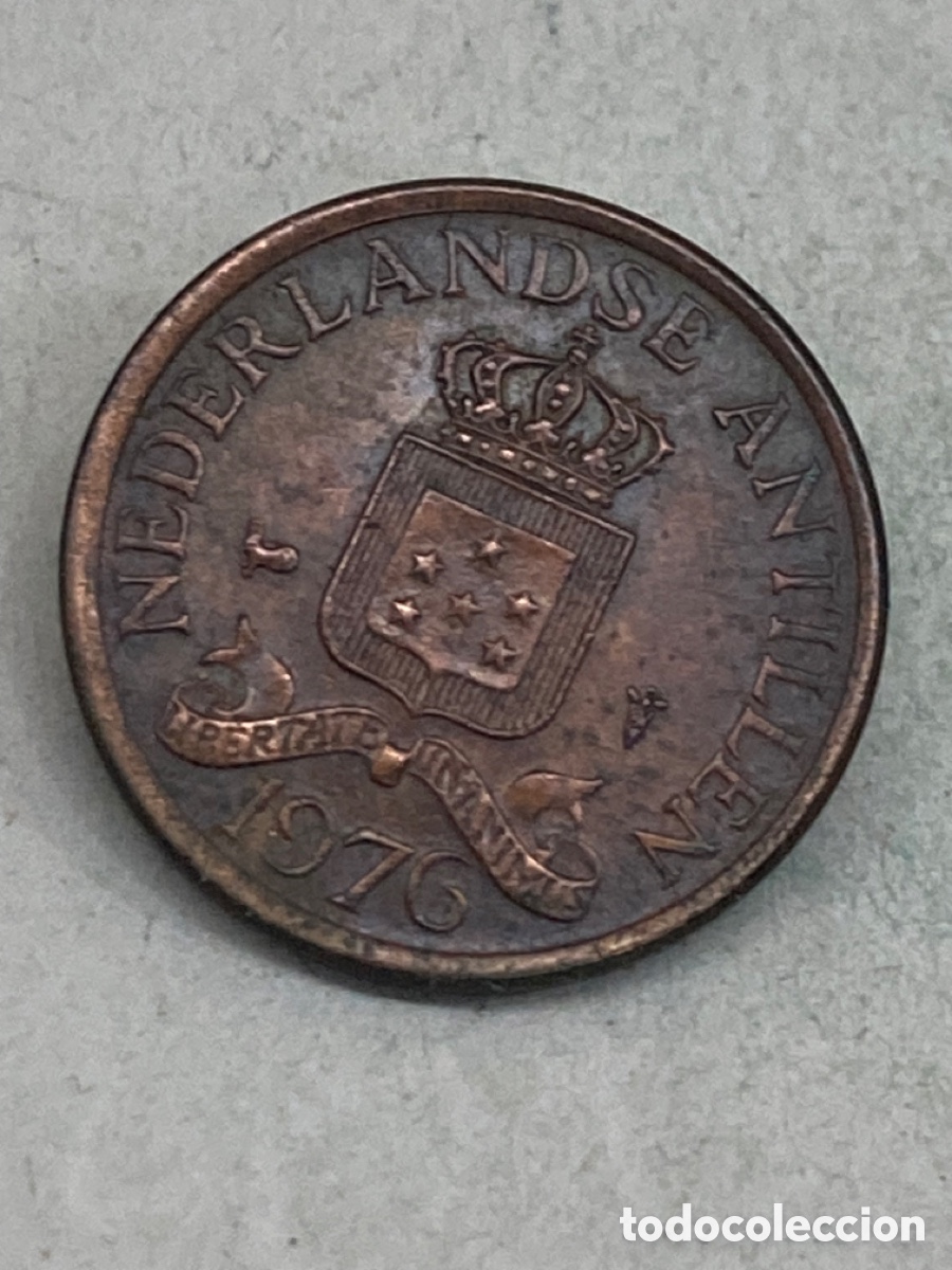 Monedas antiguas de Am&eacute;rica: Moneda 1 Cent 1976 Nederland X5 - Foto 2