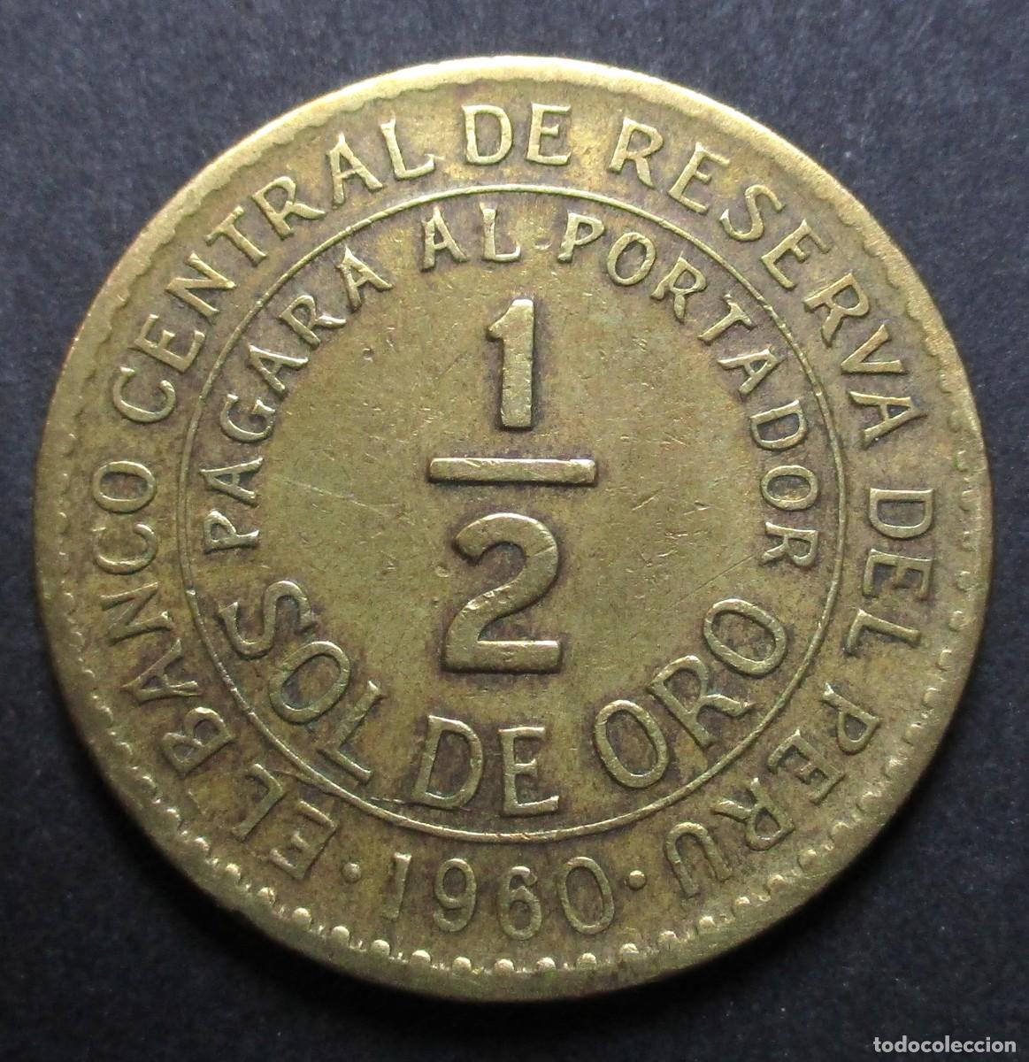 Monedas antiguas de Am&eacute;rica: PERU 1/2 SOL 1960 MI-43 - Foto 2