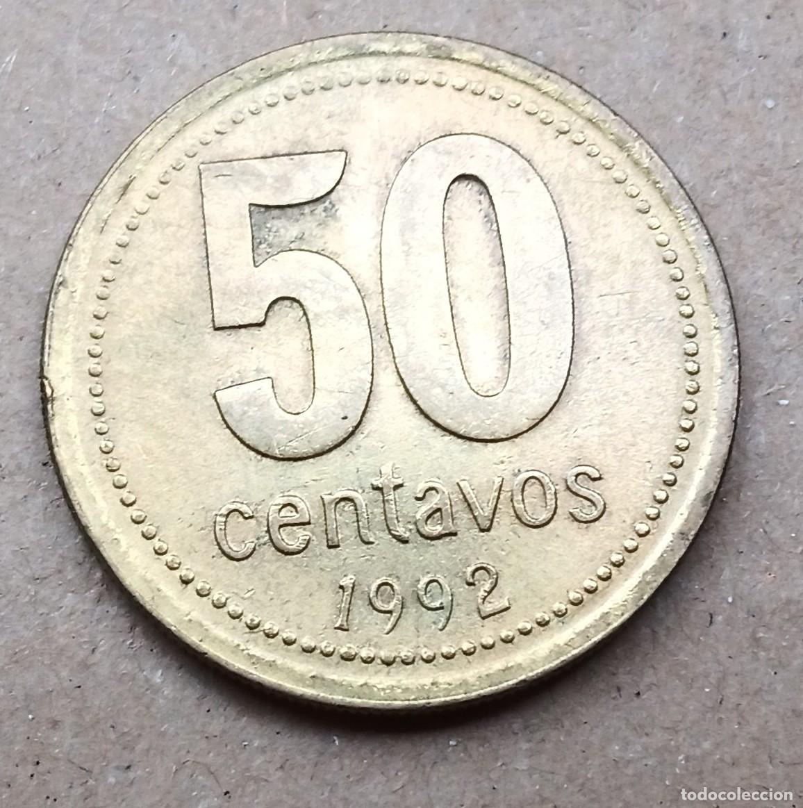 Monedas antiguas de Am&eacute;rica: ARGENTINA - 50 CENTAVOS 1992 BC - Foto 2