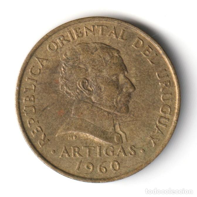 Monedas antiguas de Am&eacute;rica: Uruguay moneda de 10 cent&eacute;simos 1960 - Foto 2