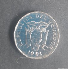 Monedas antiguas de América: 82 - ECUADOR 10 SUCRE 1991 UNC