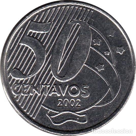 Monedas antiguas de Am&eacute;rica: BRASIL 50 Centavos 2002 KM#651a - Foto 2
