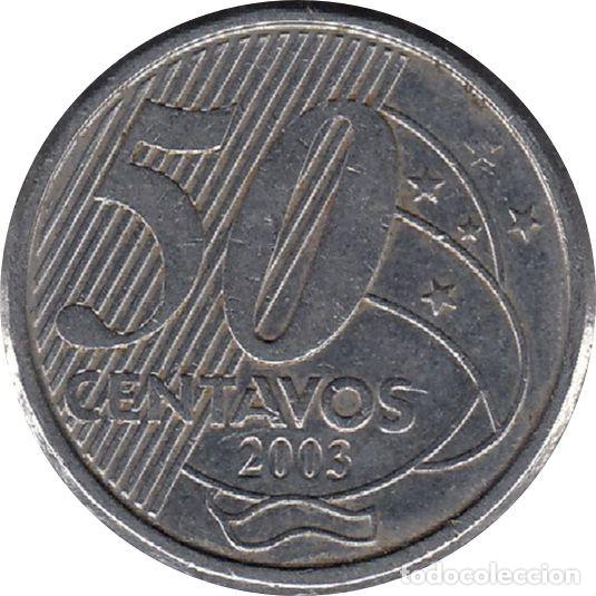 Monedas antiguas de Am&eacute;rica: BRASIL 50 Centavos 2003 KM#651a - Foto 2