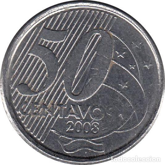 Monedas antiguas de Am&eacute;rica: BRASIL 50 Centavos 2008 KM#651a - Foto 2