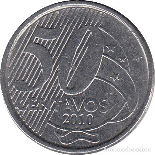 Monedas antiguas de Am&eacute;rica: BRASIL 50 Centavos 2010 KM#651a - Foto 2
