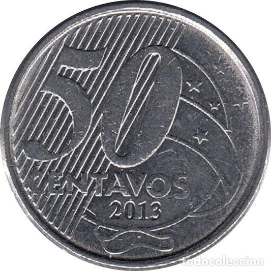 Monedas antiguas de Am&eacute;rica: BRASIL 50 Centavos 2013 KM#651a - Foto 2