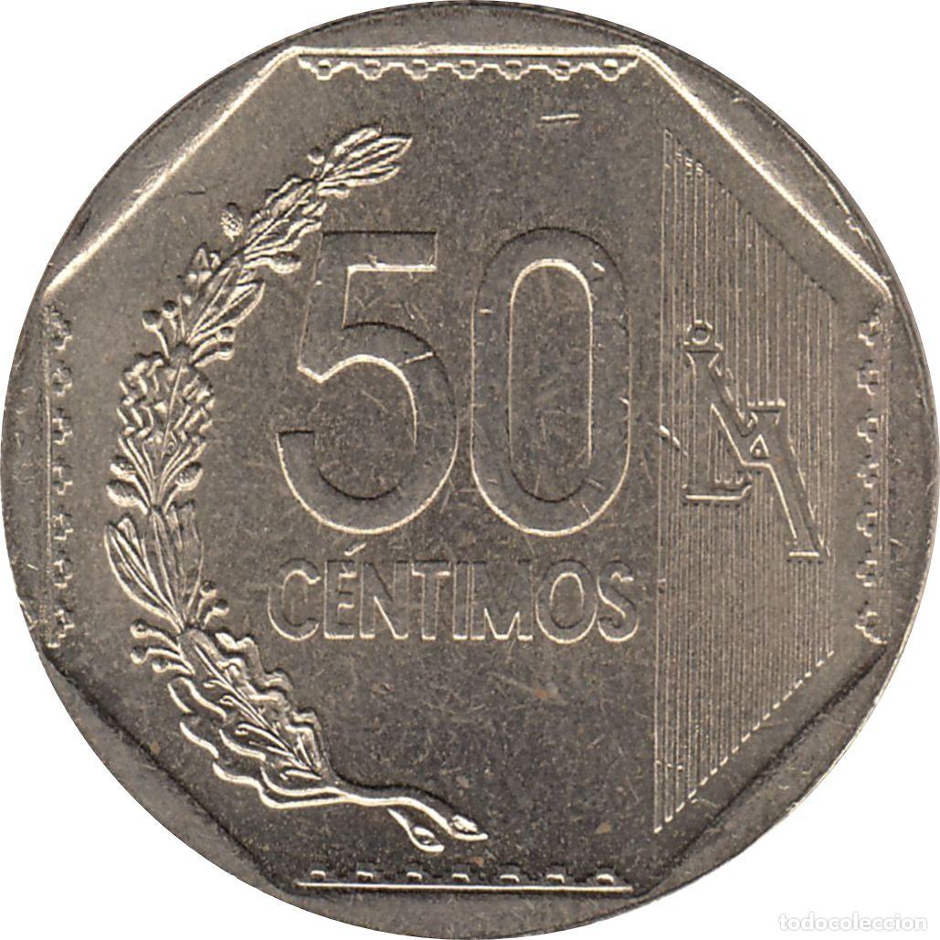 Monedas antiguas de Am&eacute;rica: PER&Uacute; 50 C&eacute;ntimos 2013 KM#307.4 - Foto 2