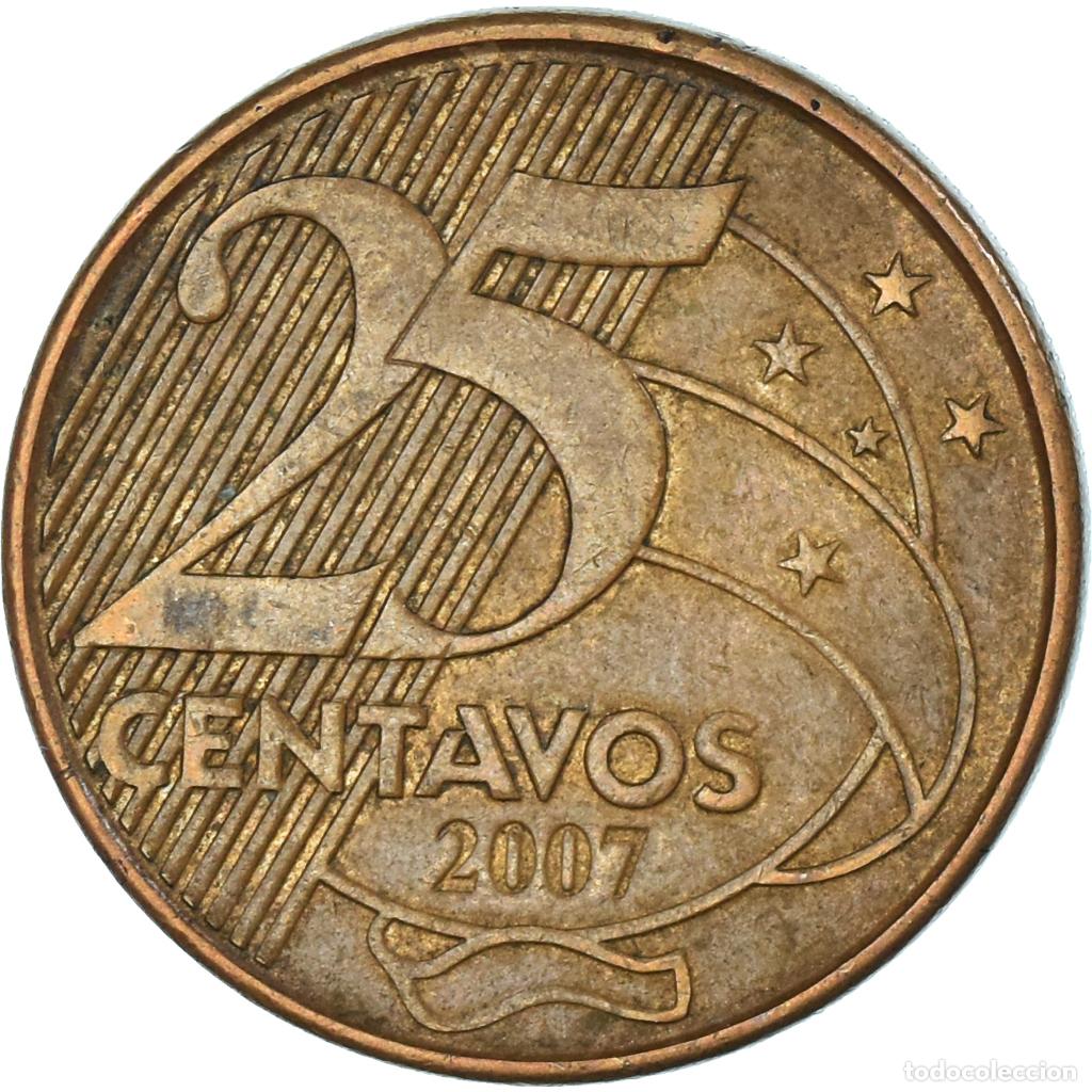 Monedas antiguas de Am&eacute;rica: [#1334201] Moneda, Brasil, 25 Centavos, 2007 - Foto 2