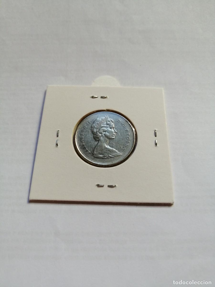 Monedas antiguas de Am&eacute;rica: Canada 25 Cents 1977 - Foto 2