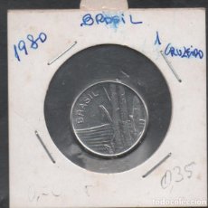 Monedas antiguas de América: FILA MOEDA BRASIL 1980 1 CRUZEIRO AÇO-INOXIDÁVEL CIRCULADA
