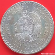 Monedas antiguas de América: MEXICO 5 PESOS DE PLATA 1948