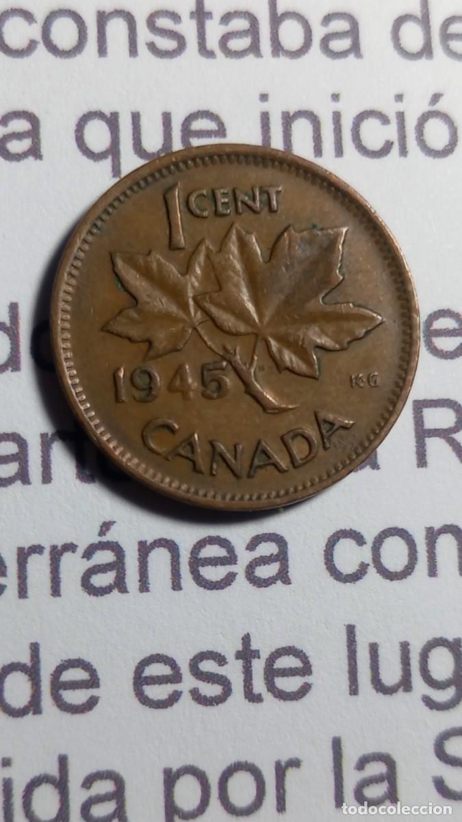 Monedas antiguas de Am&eacute;rica: CANADA - 1 CENT 1945 - KM32 - Foto 1