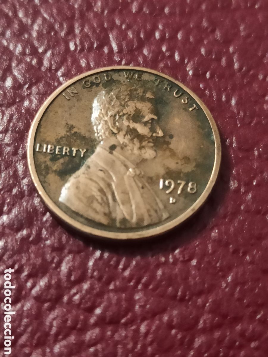 Monedas antiguas de Am&eacute;rica: Moneda one cent 1978 D - Foto 1