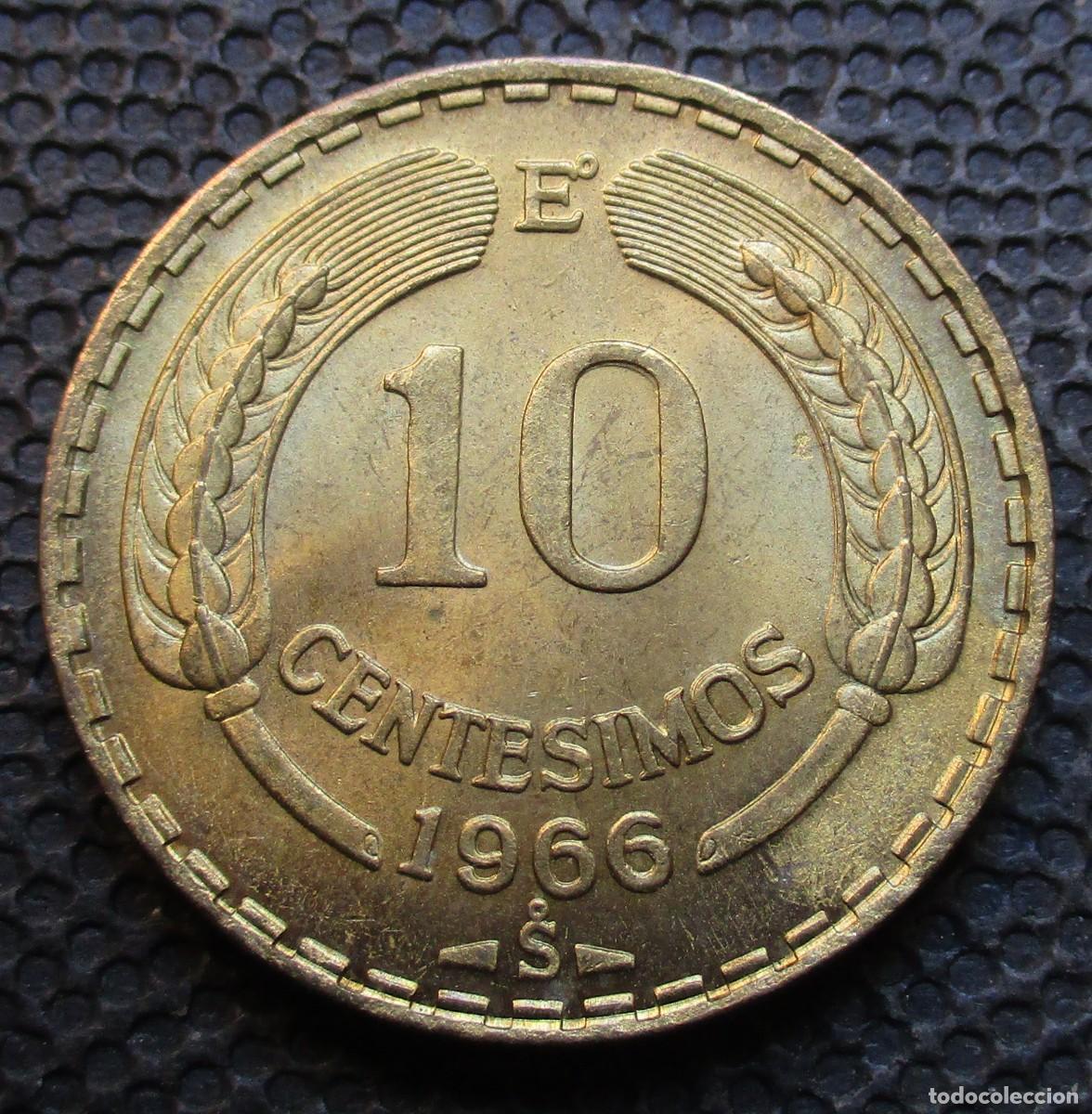 Monedas antiguas de Am&eacute;rica: CHILE 10 CENTESIMOS 1966 -SIN CIRCULAR - (MI-112) - Foto 2