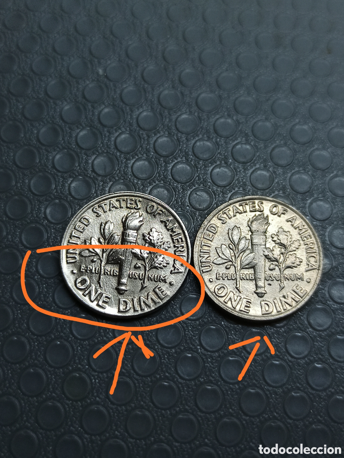 Monedas antiguas de Am&eacute;rica: Moneda One dime 1988P con error de acu&ntilde;aci&oacute;n - Foto 2
