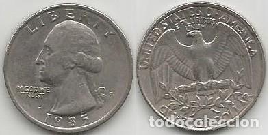 Old Coins of America: E.E.U.U. 1985 - CECA P - QUARTER DOLLAR - KM A164a - CIRCULADA (FILADELFIA)