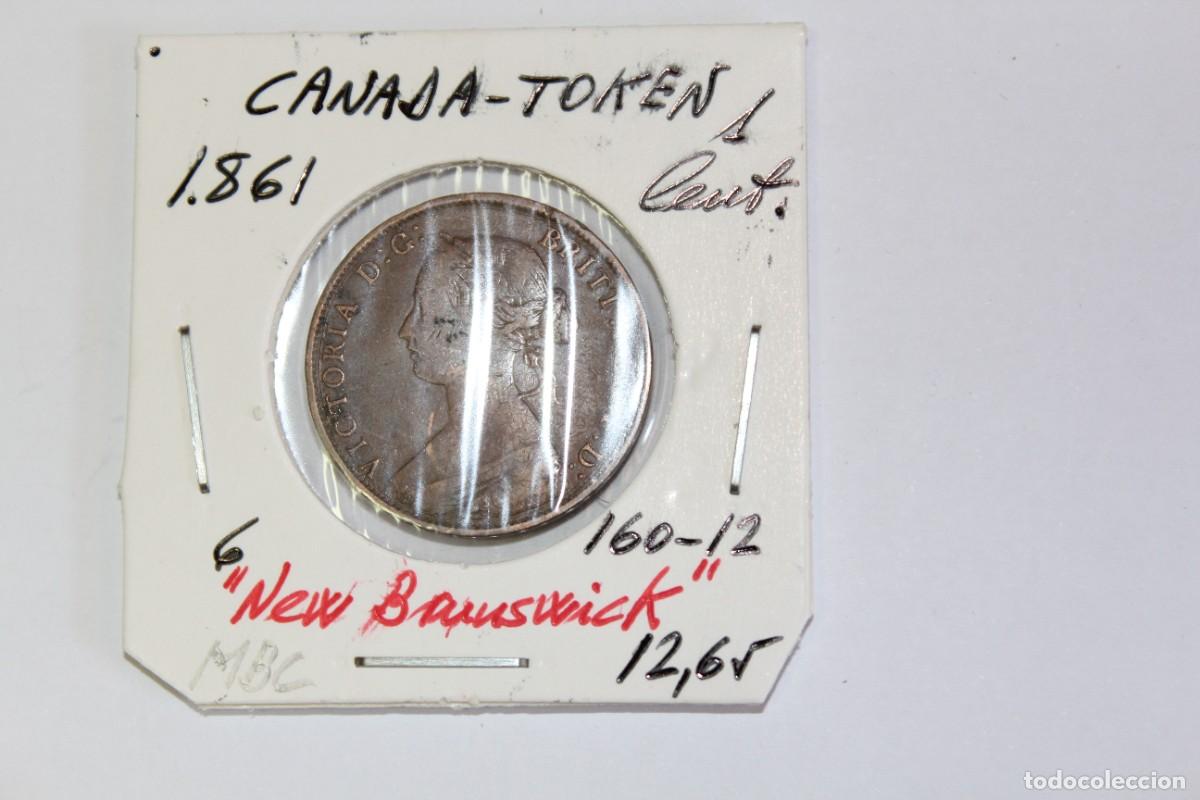 Monedas antiguas de Am&eacute;rica: Moneda de 1 Cent de 1861 KM 6 CANADA TOKEN en MBC - Foto 1