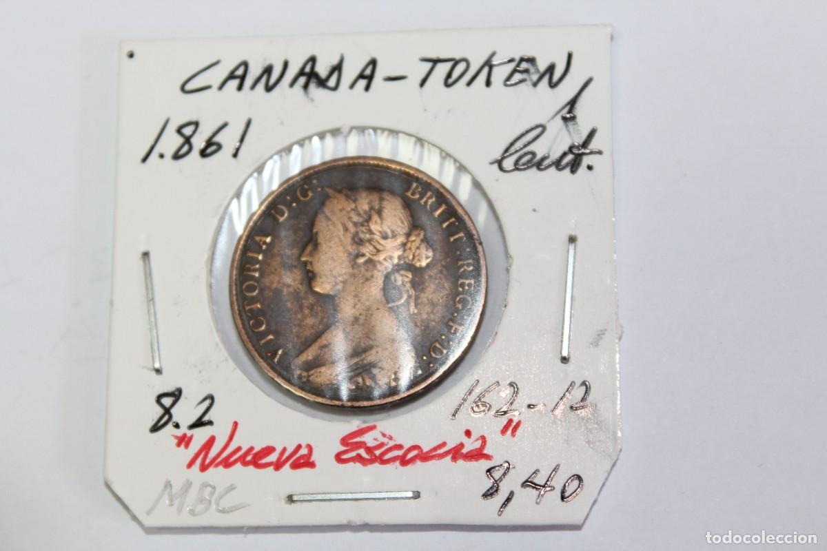Monedas antiguas de Am&eacute;rica: Moneda de 1 Cent de 1861 KM 8.2 CANADA TOKEN en MBC - Foto 1