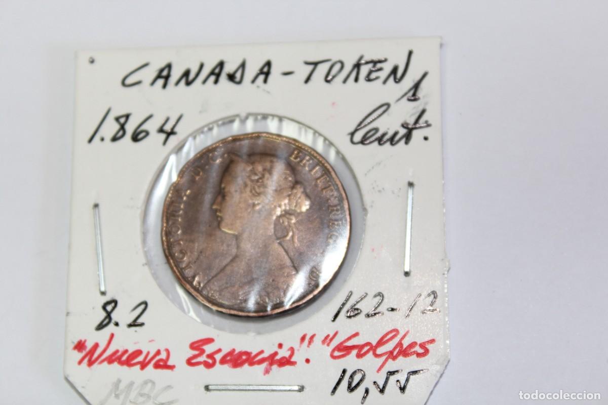 Monedas antiguas de Am&eacute;rica: Moneda de 1 Cent de 1864 KM 8.2 CANADA TOKEN en MBC - Foto 1