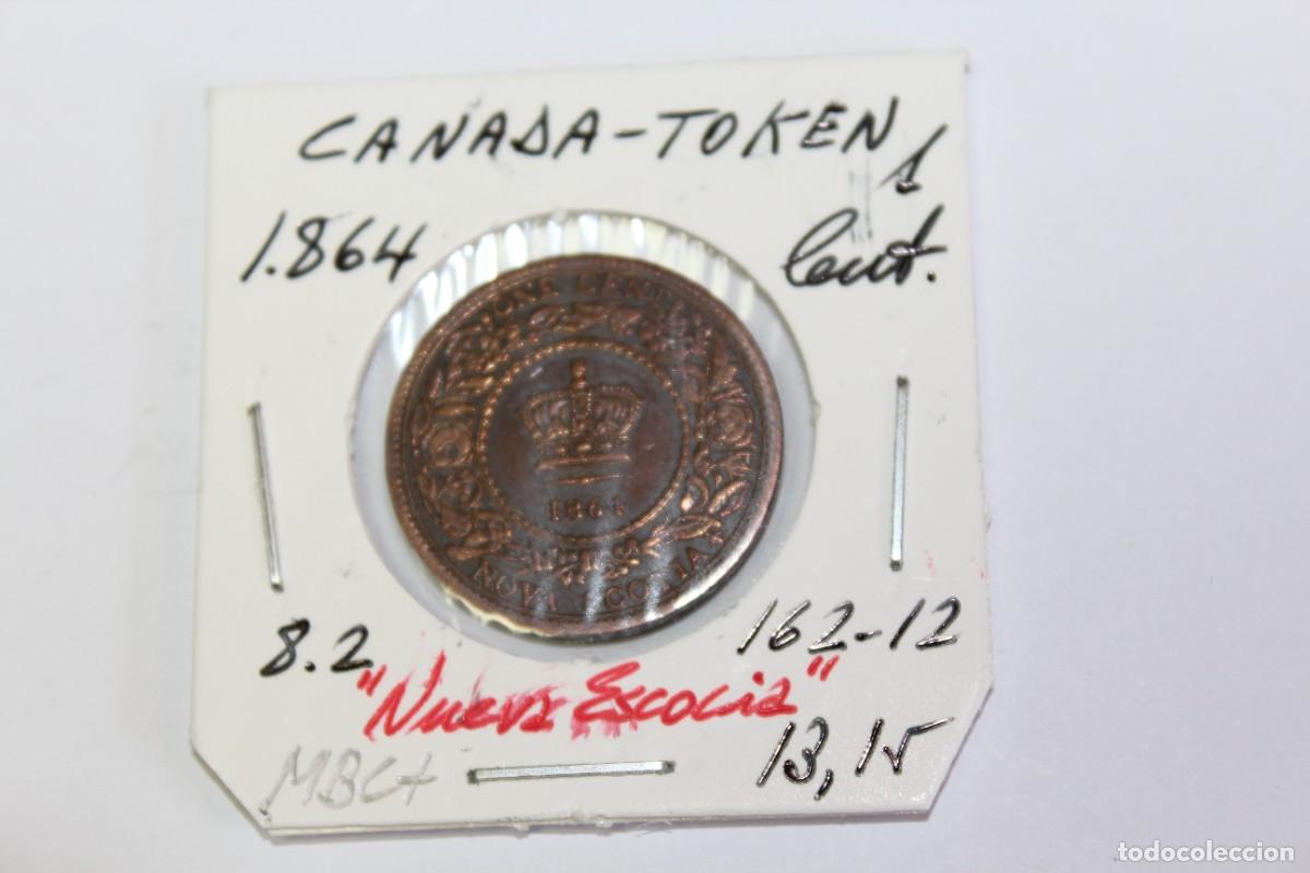 Monedas antiguas de Am&eacute;rica: Moneda de 1 Cent de 1864 KM 8.2 CANADA TOKEN en MBC+ - Foto 1