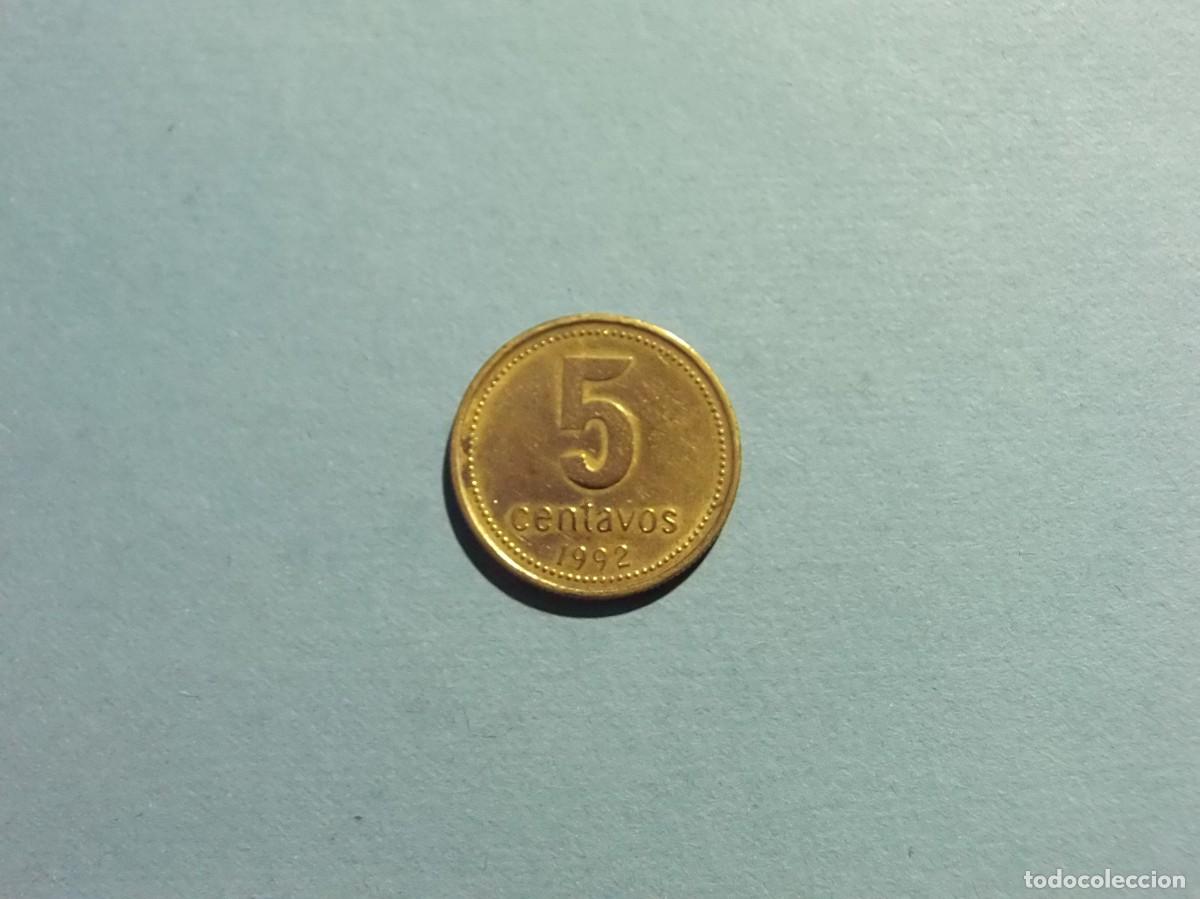 Monedas antiguas de Am&eacute;rica: ARGENTINA 5 CENTAVOS 1992. - Foto 2