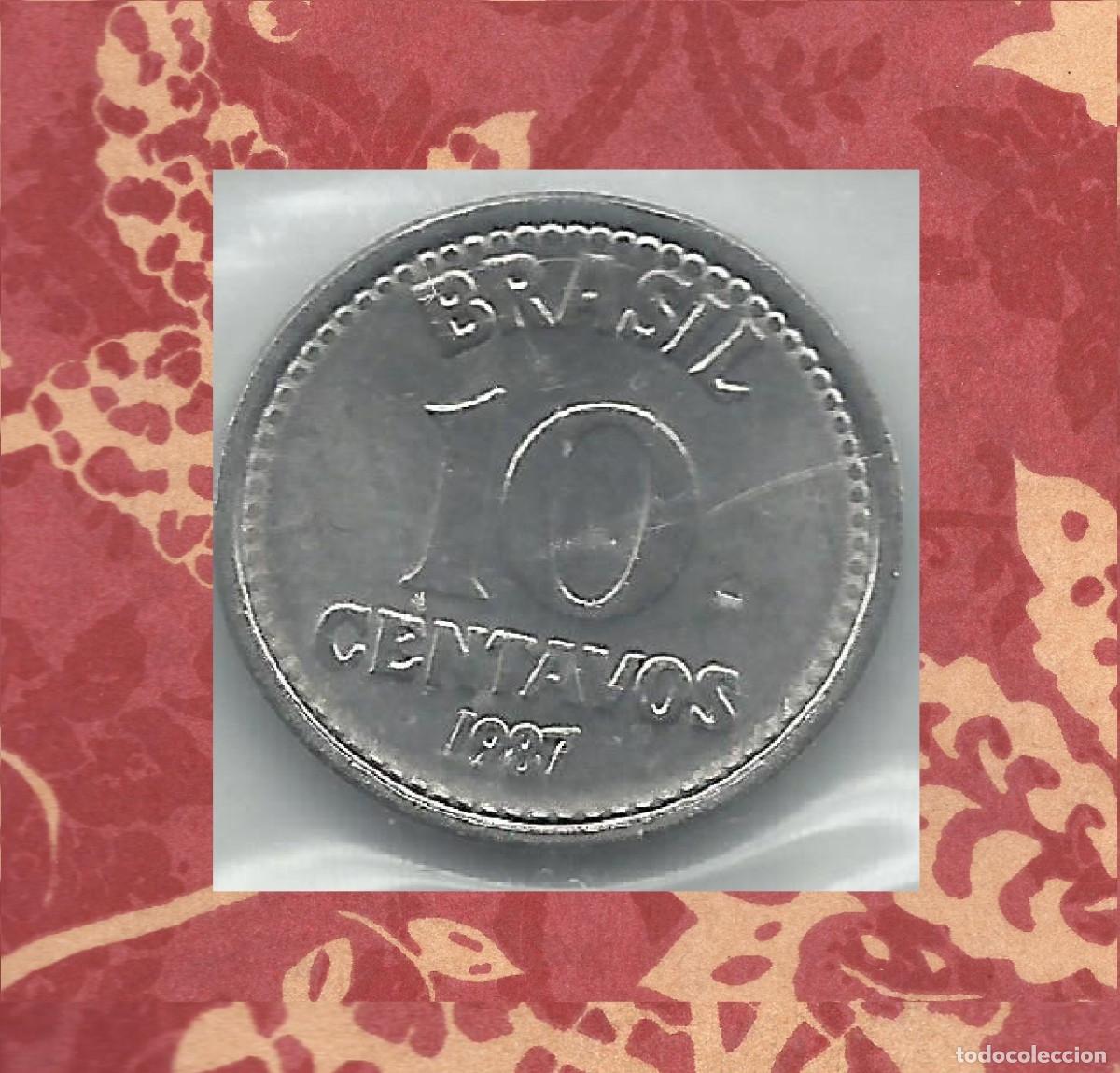Monedas antiguas de Am&eacute;rica: MONEDA BRASIL 10 CENTAVOS 1987 - Foto 1