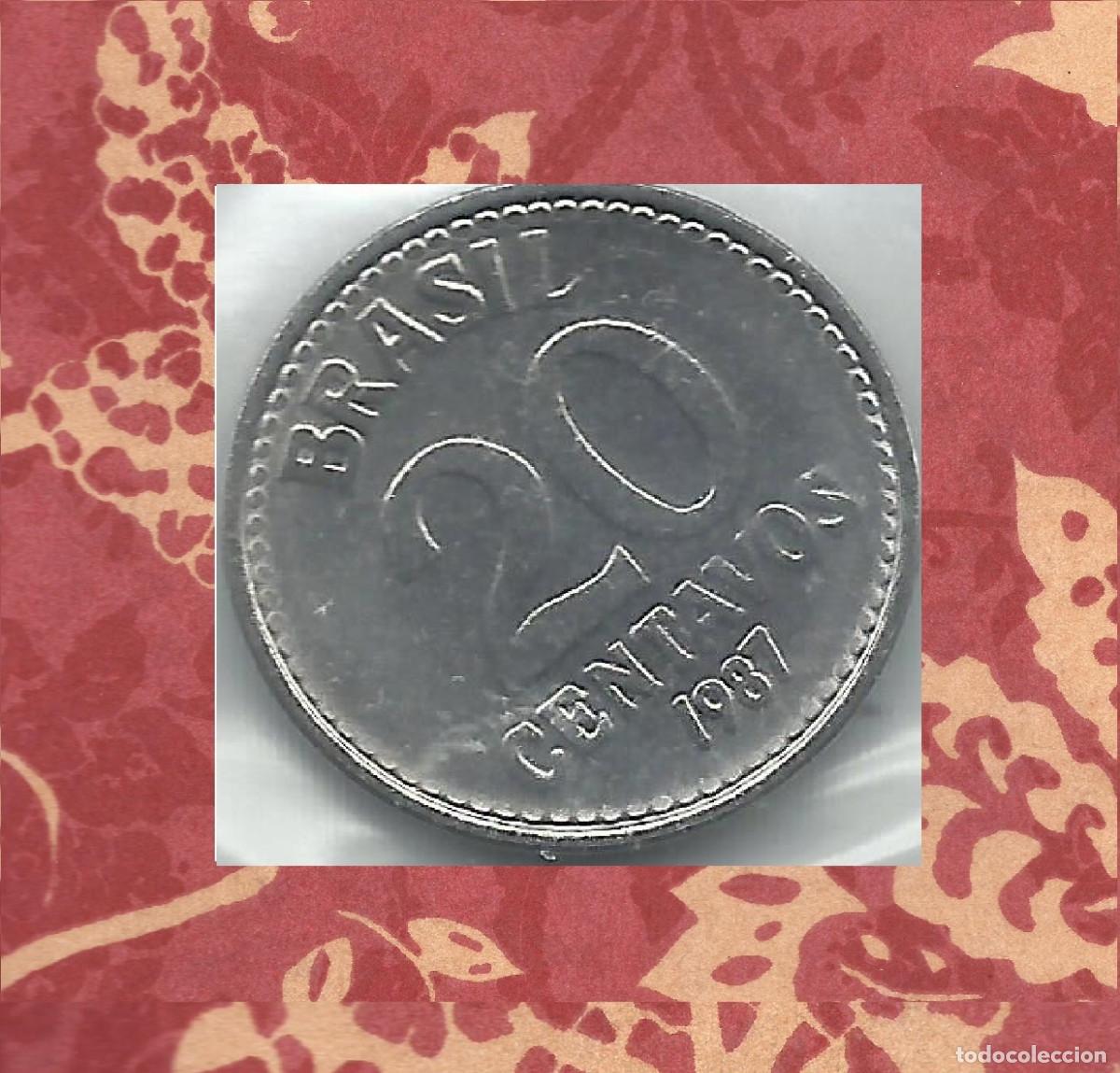 Monedas antiguas de Am&eacute;rica: MONEDA BRASIL 20 CENTAVOS 1987 - Foto 1