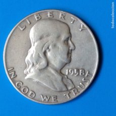 Monedas antiguas de América: E.E.U.U. (USA) 1/2 DOLAR (DOLLAR) PLATA 1958 BENJAMIN FRANKLIN