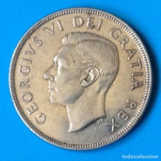 Monedas antiguas de América: CANADA 1 DOLAR (DOLLAR) PLATA 1951 CANOA GEORGE VI