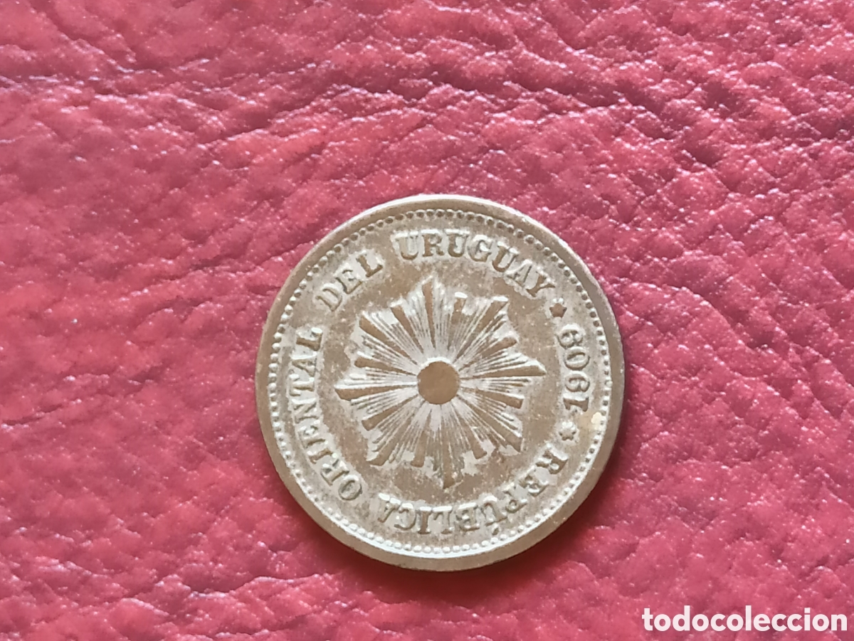 Monedas antiguas de Am&eacute;rica: Moneda1 centesimo 1909 Uruguay - Foto 2