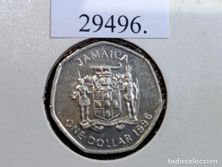 Monedas antiguas de Am&eacute;rica: Jamaica 1 d&oacute;lar 1996 - Foto 2
