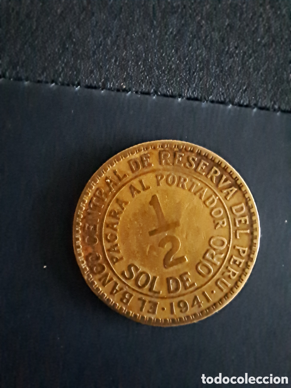 Monedas antiguas de Am&eacute;rica: Per&uacute; moneda de &sup1;/2 Sol de oro 1941 - Foto 1