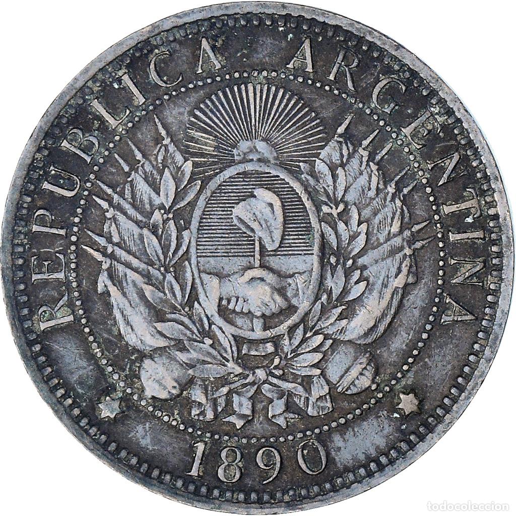 Monedas antiguas de Am&eacute;rica: [#1154895] Moneda, Argentina, 2 Centavos, 1890, BC+, Bronce, KM:33 - Foto 2