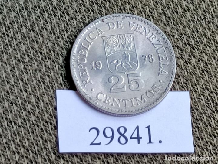 Monedas antiguas de Am&eacute;rica: Venezuela 25 centimos 1978, centavos - Foto 2