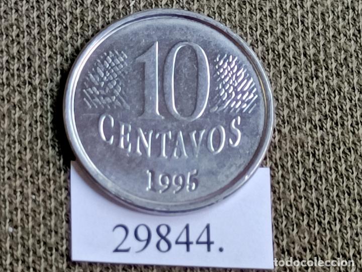 Monedas antiguas de Am&eacute;rica: Brasil 10 centimos 1995, centavos - Foto 2