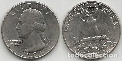 Alte M&uuml;nzen aus Amerika: E.E.U.U. 1986 - CECA P - QUARTER DOLLAR - KM A164a - CIRCULADA (FILADELFIA)