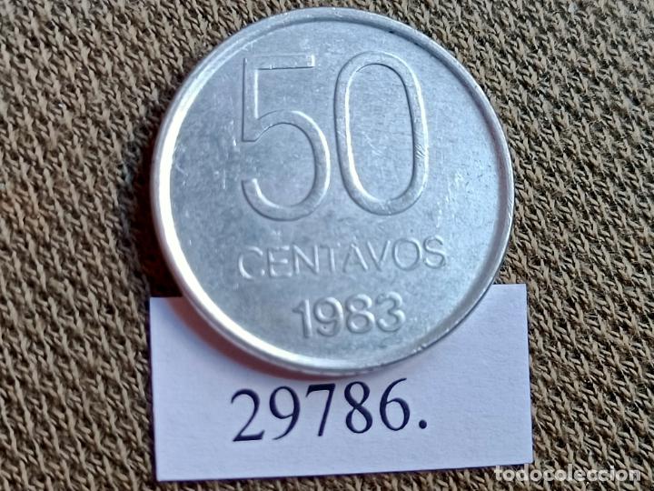 Monedas antiguas de Am&eacute;rica: Argentina 50 centavos 1983, c&eacute;ntimos - Foto 2