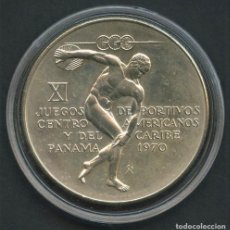 Monedas antiguas de América: PANAMA, MONEDA DE PLATA, JUEGOS DEPORTIVOS, VALOR: 5 BALBOAS, 1970, SILVER COIN PROOF