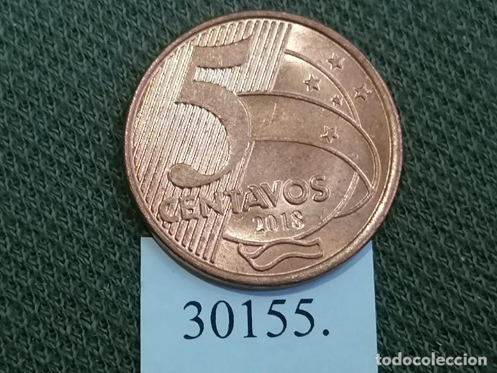 Monedas antiguas de Am&eacute;rica: Brasil 5 c&eacute;ntimos 2018, centavos - Foto 1