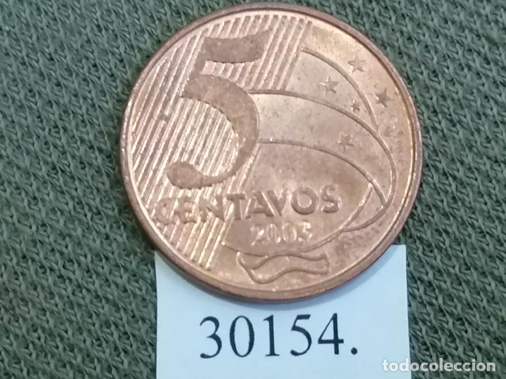 Monedas antiguas de Am&eacute;rica: Brasil 5 c&eacute;ntimos 2003, centavos - Foto 1