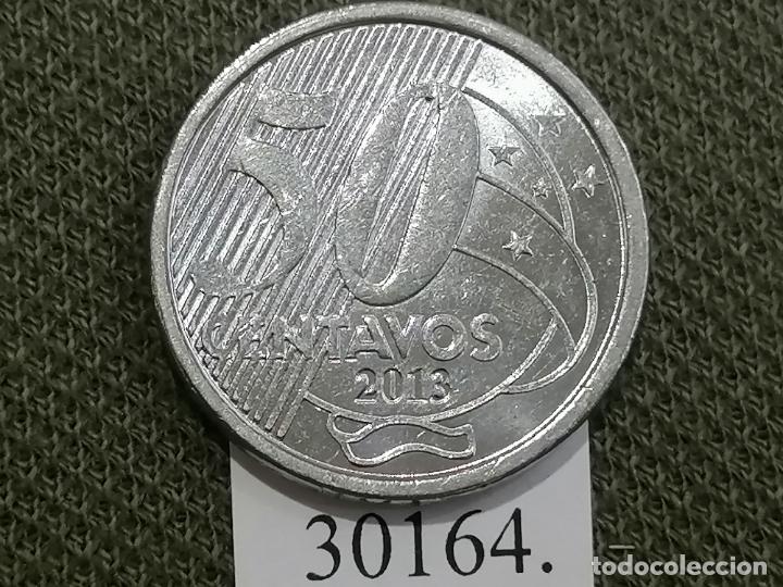 Monedas antiguas de Am&eacute;rica: Brasil 50 centavos 2013, c&eacute;ntimos - Foto 2
