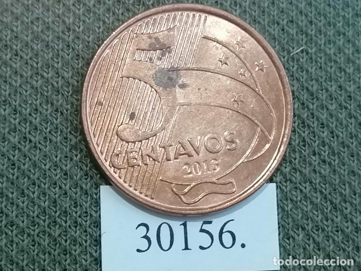 Monedas antiguas de Am&eacute;rica: Brasil 5 c&eacute;ntimos 2013, centavos - Foto 2