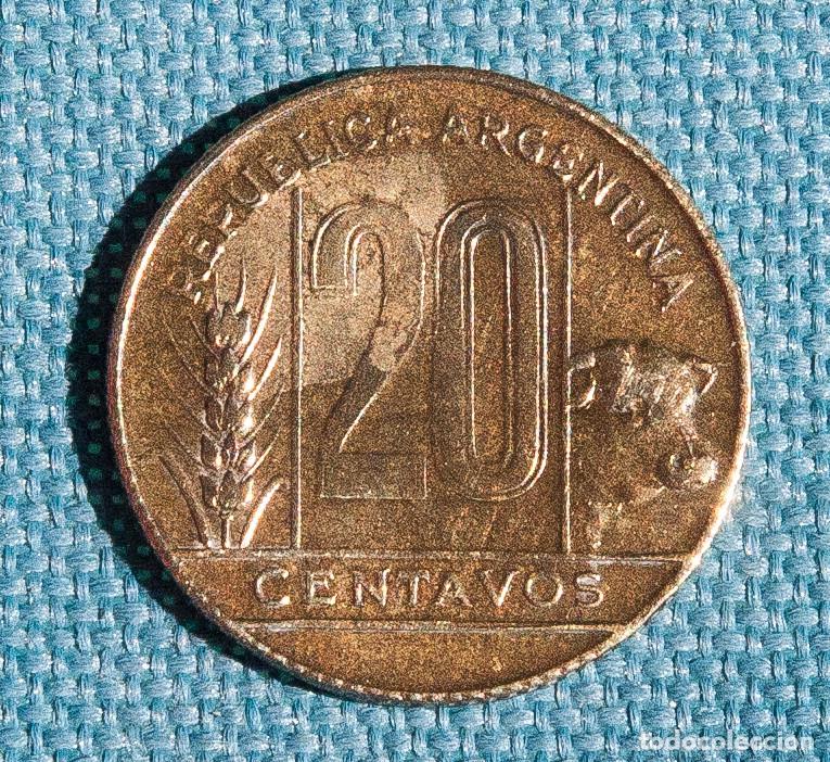 Monedas antiguas de Am&eacute;rica: . 20 Centavos Argentina 1950. - Foto 1