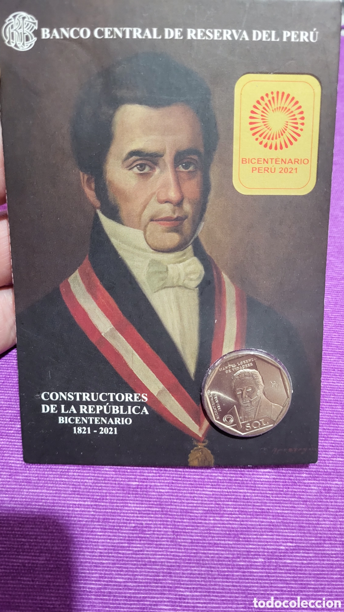 Monedas antiguas de Am&eacute;rica: Moneda un sol Per&uacute; Bicentenario 2021 - Foto 1